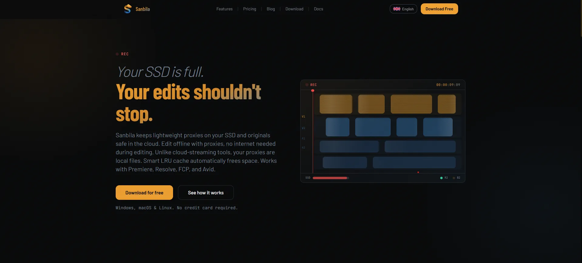 Sanbila - Desktop App for Video Editors